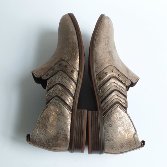 NWT Clarks Trish Bell Gunmetal Metallic Slip on Shoes Size 10 - Picture 5 of 11